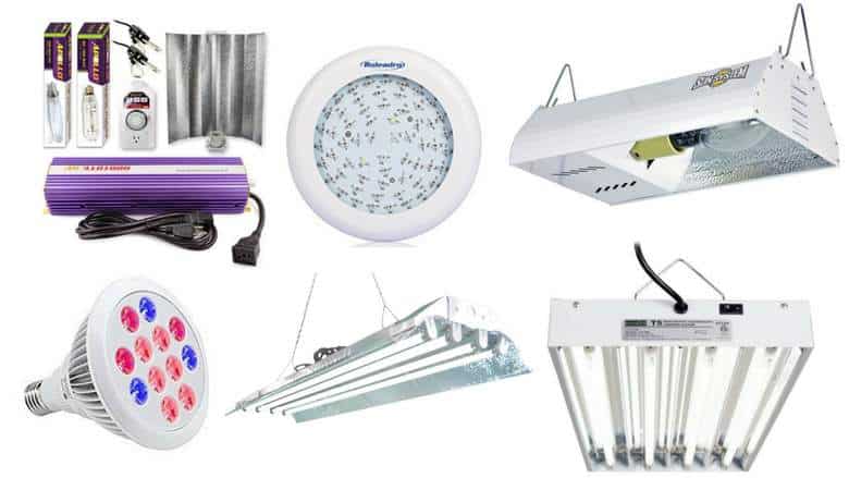 Verschiedene Grow Lampen - Pflanzenlichter